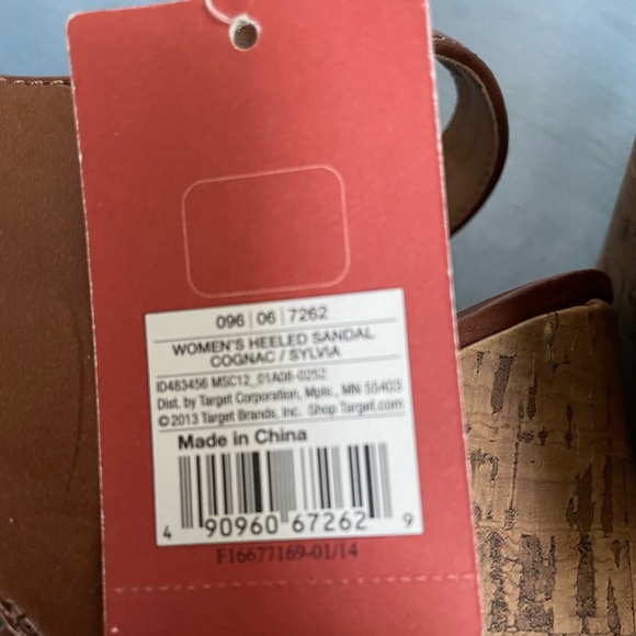 New Mossimo Supply Co. Sylvia Size 10 Brown Cork Wedge Sandals - Picture 7 of 7